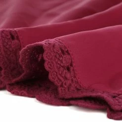 Allegra K Lace Floral Panel Crew Neck Long Sleeves Peasant Blouse Women