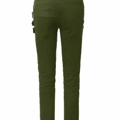 Allegra K HZ150306 Men Casual Slim Fit Pockets Patch Buckle Zipper Gothic Punk Rock Pants