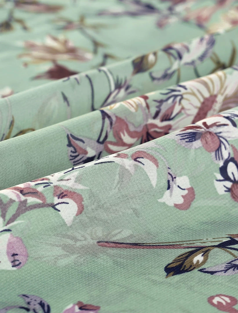 Allegra K Women's Casual Ruffle 3/4 Sleeve Floral Print Chiffon Blouse 14 Allegra K Women's Casual Ruffle 3/4 Sleeve Floral Print Chiffon Blouse