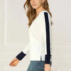 Allegra K Women's Chiffon Work Office V Neck Contrast Piping Loose Faux Wrap Top Blouse 13 Allegra K Women's Chiffon Work Office V Neck Contrast Piping Loose Faux Wrap Top Blouse