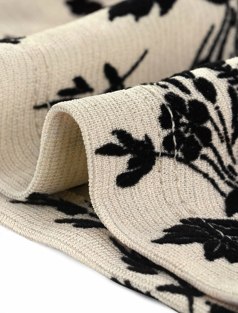 Allegra K Women's Floral Long Sleeve Casual Metallic Open Front Cardigan 9 Allegra K Women's Floral Long Sleeve Casual Metallic Open Front Cardigan