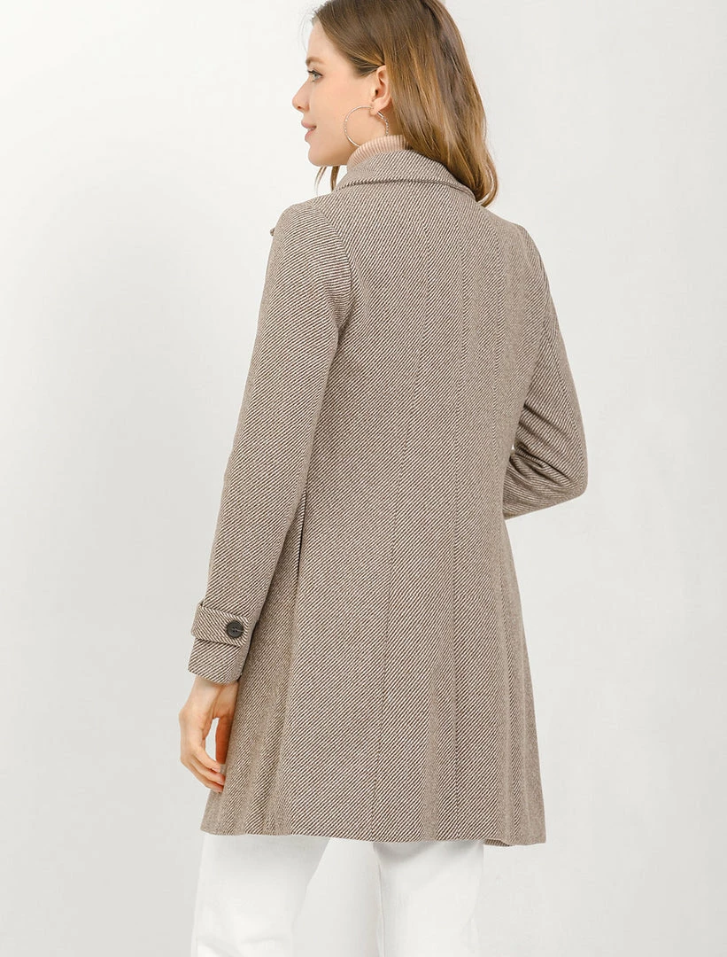 Allegra K Women's Peter Pan Collar Single Breasted Overcoat Winter Long Coat 8 Allegra K Women's Peter Pan Collar Single Breasted Overcoat Winter Long Coat