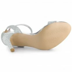 Allegra K Women's Glitter Ankle Strap Stiletto High Heel Sandals 29 Allegra K Women's Glitter Ankle Strap Stiletto High Heel Sandals