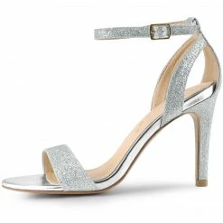 Allegra K Women's Glitter Ankle Strap Stiletto High Heel Sandals 31 Allegra K Women's Glitter Ankle Strap Stiletto High Heel Sandals