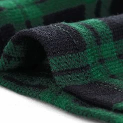 Allegra K Women's Peter Pan Collar Contrast Puff Sleeve Plaid Shirt Blouse