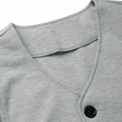 Allegra K Men's V Neck Sleeveless Two Pockets Button Down Solid Color Vest 47 Allegra K Men's V Neck Sleeveless Two Pockets Button Down Solid Color Vest