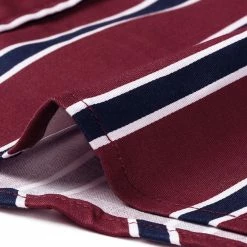 Allegra K Men's Striped Shirt Long Sleeves Casual Button Down Color Block Shirts