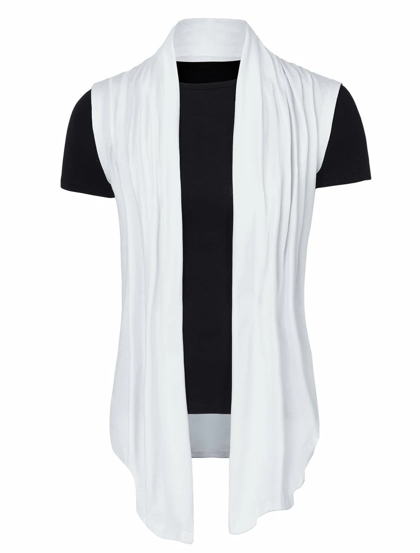 Allegra K Men Casual Open Front Sleeveless Irregular Hem Cardigan Vest With No Button 24 Allegra K Men Casual Open Front Sleeveless Irregular Hem Cardigan Vest With No Button