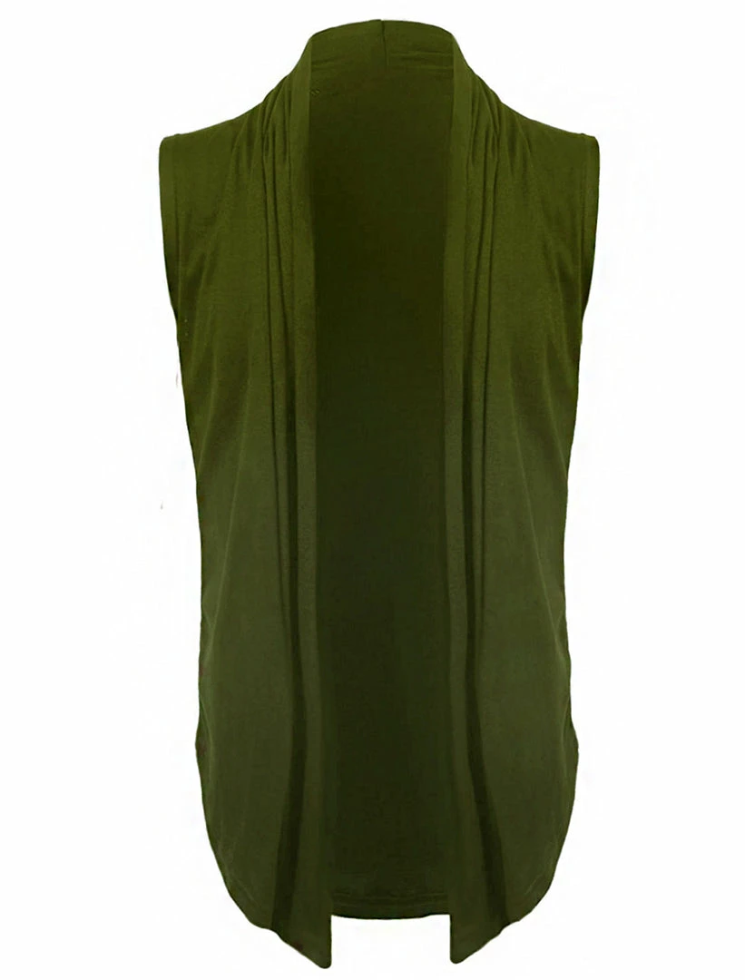 Allegra K Men Casual Open Front Sleeveless Irregular Hem Cardigan Vest With No Button 18 Allegra K Men Casual Open Front Sleeveless Irregular Hem Cardigan Vest With No Button