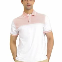 Allegra K Men's Casual Summer Color Block Golf Polo Short Sleeves Cotton T-Shirts Tops