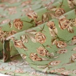 Women Allegra K Floral Print 3/4 Raglan Sleeve Drawstring Round Neck Blouse