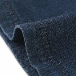 Allegra K Belted Longline Denim Jacket Women