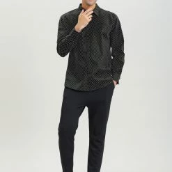 Allegra K Men's Shirts Long Sleeve Polka Dots Prints Slim Fit Button Up Casual Shirt 70 Allegra K Men's Shirts Long Sleeve Polka Dots Prints Slim Fit Button Up Casual Shirt