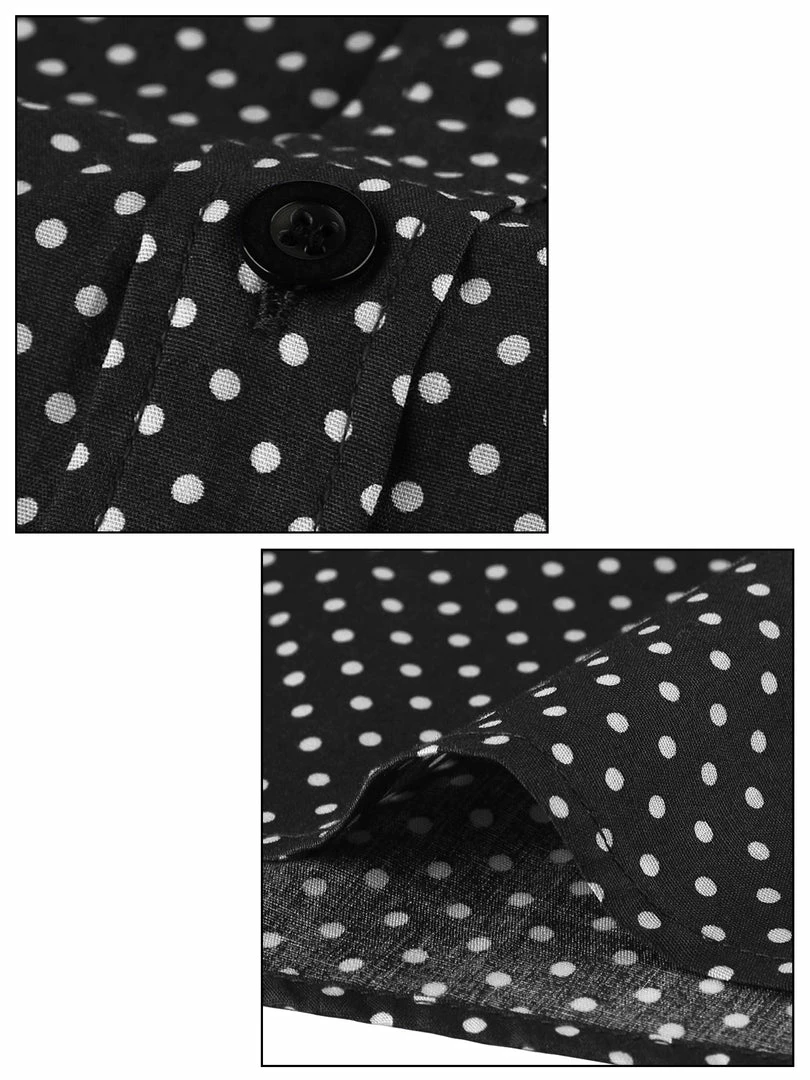 Allegra K Men's Shirts Long Sleeve Polka Dots Prints Slim Fit Button Up Casual Shirt 14 Allegra K Men's Shirts Long Sleeve Polka Dots Prints Slim Fit Button Up Casual Shirt