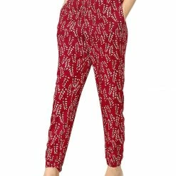 Allegra K Women's Floral Elastic Waist Side Pockets Palazzo Lounge Pants