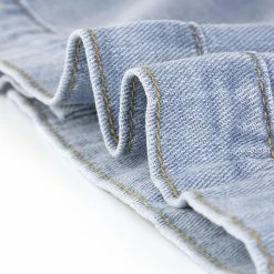 Allegra K Women's Basic Puff Sleeve Washed Lightweight Cropped Denim Jacket