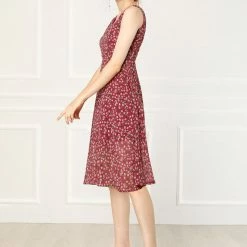 Allegra K Women's Sleeveless Casual Retro Summer Square Neck Print Chiffon Floral Dress 71 Allegra K Women's Sleeveless Casual Retro Summer Square Neck Print Chiffon Floral Dress