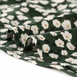 Allegra K Long Sleeve Button Down Ditsy Floral Shirt Women