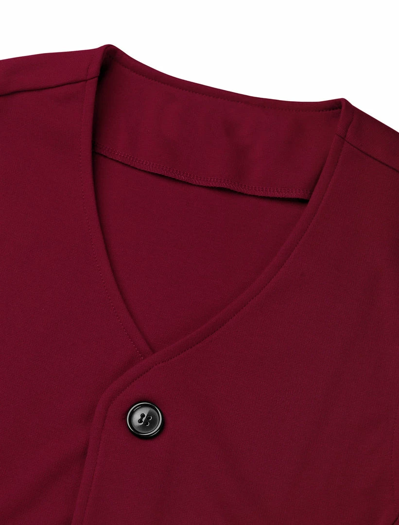 Allegra K Men's V Neck Sleeveless Two Pockets Button Down Solid Color Vest 14 Allegra K Men's V Neck Sleeveless Two Pockets Button Down Solid Color Vest