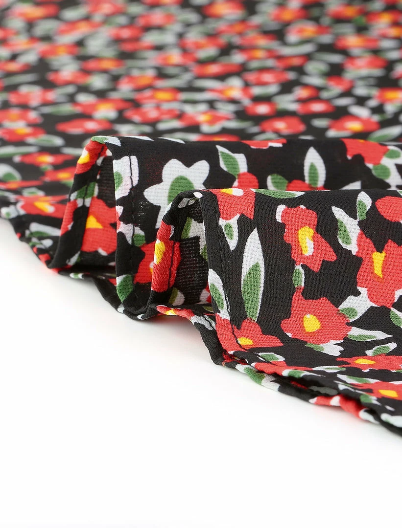 Allegra K Women's Lace V Neck Long Sleeve Belted Swing Floral Tiered Dress 15 Allegra K Women's Lace V Neck Long Sleeve Belted Swing Floral Tiered Dress