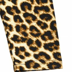 Allegra K Men's Vintage Leopard Printed Top Lightweight Slim Fit Long Sleeves Pullover T Shirt