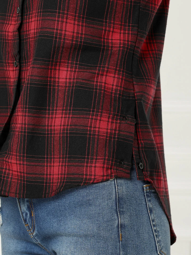 Allegra K Short Sleeve Button Down Blouse Plaid Shirt Women 19 Allegra K Short Sleeve Button Down Blouse Plaid Shirt Women