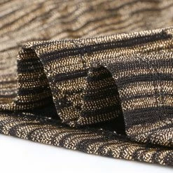 Allegra K Women's Metallic Elastic Waist Adjustable Strap Stretchy Knit Maxi Jumpsuit With Pocket