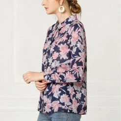 Women Allegra K Floral Printed Button Down Shirts Long Sleeves Vintage Top 19 Women Allegra K Floral Printed Button Down Shirts Long Sleeves Vintage Top