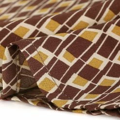 Allegra K Women's Vintage Round Neck Elastic Waist Puff Sleeve Plaid Dress