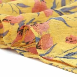 Allegra K Women's Flutter Sleeve Tie Neck Ruffle Hem Ditsy Floral Dress