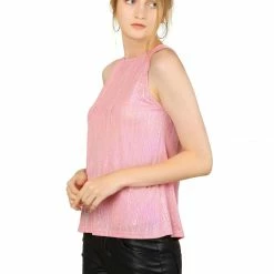 Allegra K Shiny Shimmer Tank Top