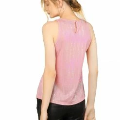 Allegra K Shiny Shimmer Tank Top