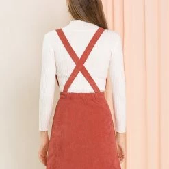 Allegra K Women's Corduroy Mini V Neck A-line Pinafore Bib Overall Dress 74 Allegra K Women's Corduroy Mini V Neck A-line Pinafore Bib Overall Dress