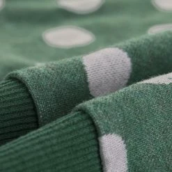 Allegra K Women Loose Knitted Top In Polka Dot Print