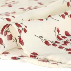 Allegra K Women's Floral Ruffle Long Sleeves Casual Chiffon Dress