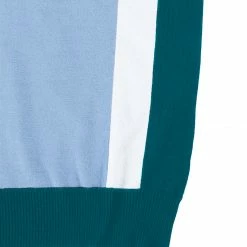 Allegra K Men Color Block Knitted Short Sleeves Golf Polo Shirts