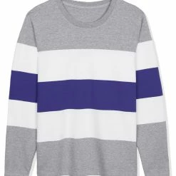 Allegra K Tops Men's Father's Day Basic Color Block Crew Neck Casual Pullover Long Sleeve Tees 96 Allegra K Tops Men's Father's Day Basic Color Block Crew Neck Casual Pullover Long Sleeve Tees