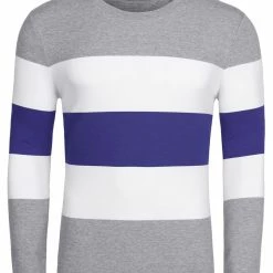 Allegra K Tops Men's Father's Day Basic Color Block Crew Neck Casual Pullover Long Sleeve Tees 97 Allegra K Tops Men's Father's Day Basic Color Block Crew Neck Casual Pullover Long Sleeve Tees