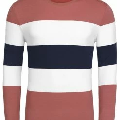 Allegra K Tops Men's Father's Day Basic Color Block Crew Neck Casual Pullover Long Sleeve Tees 90 Allegra K Tops Men's Father's Day Basic Color Block Crew Neck Casual Pullover Long Sleeve Tees