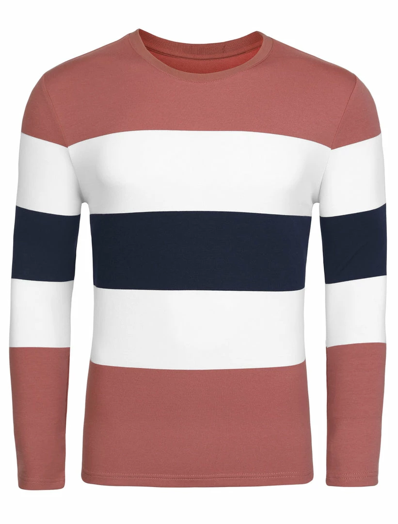 Allegra K Tops Men's Father's Day Basic Color Block Crew Neck Casual Pullover Long Sleeve Tees 32 Allegra K Tops Men's Father's Day Basic Color Block Crew Neck Casual Pullover Long Sleeve Tees