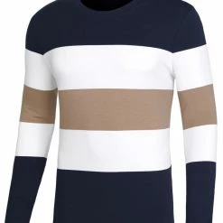 Allegra K Tops Men's Father's Day Basic Color Block Crew Neck Casual Pullover Long Sleeve Tees 81 Allegra K Tops Men's Father's Day Basic Color Block Crew Neck Casual Pullover Long Sleeve Tees