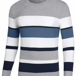 Allegra K Tops Men's Father's Day Basic Color Block Crew Neck Casual Pullover Long Sleeve Tees 74 Allegra K Tops Men's Father's Day Basic Color Block Crew Neck Casual Pullover Long Sleeve Tees