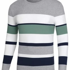 Allegra K Tops Men's Father's Day Basic Color Block Crew Neck Casual Pullover Long Sleeve Tees 67 Allegra K Tops Men's Father's Day Basic Color Block Crew Neck Casual Pullover Long Sleeve Tees