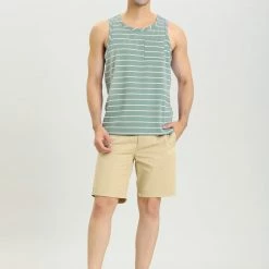 Allegra K Men's Striped Round Neck Color Block Sleeveless Basic Tank Top With Pocket 58 Allegra K Men's Striped Round Neck Color Block Sleeveless Basic Tank Top With Pocket
