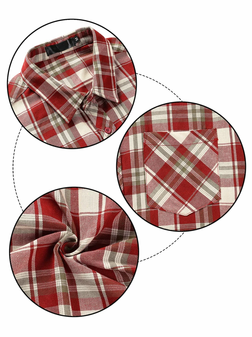 Allegra K Men's Check Shirts Long Sleeve Button Down Casual Western Plaid Shirt 33 Allegra K Men's Check Shirts Long Sleeve Button Down Casual Western Plaid Shirt