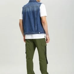 Allegra K Men's Cargo Pants Drawstring Elastic Waist Jogger Casual Work Pants