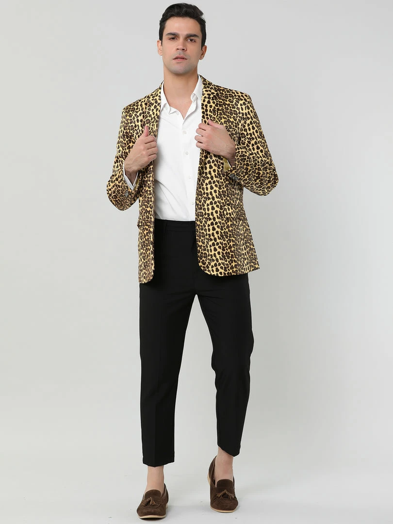 Allegra K Men Vintage Leopard Print Luxury Notched Lapel Slim Fit Fashion Stylish Jacket Blazer 19 Allegra K Men Vintage Leopard Print Luxury Notched Lapel Slim Fit Fashion Stylish Jacket Blazer