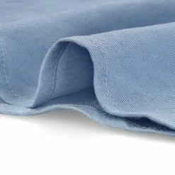 Allegra K Women's V Neck Button Down Ruffle Soft A-Line Dress