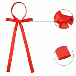 Allegra K Adjustable Self Tie Bowtie Bowknot For Women Men Solid Color Light Purple