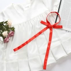 Allegra K Adjustable Self Tie Bowtie Bowknot For Women Men Solid Color Light Purple